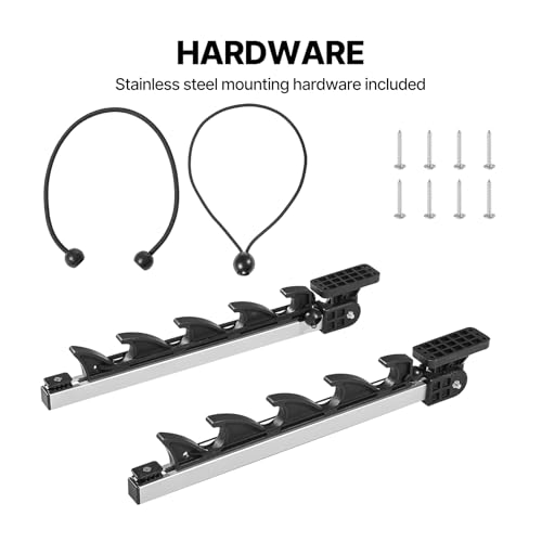 Fishing Rod Holder for Boat, Crappie Rod Holder for Transportation & Storage，180° Adjustable Angler Accessory for Fishing Boat & Pontoon boat (4 Rod) - style: 4 Rod Holder