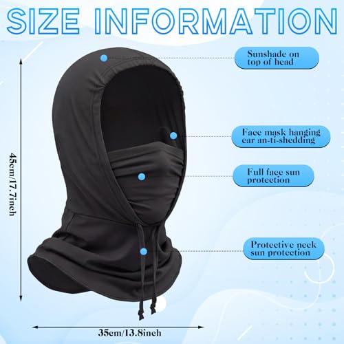 Patelai 6 Pcs Summer Balaclava UV Face Mask Sun Protection Cooling Hood Full Head Face Cover for Women Men Cycling Fishing - color: Bright