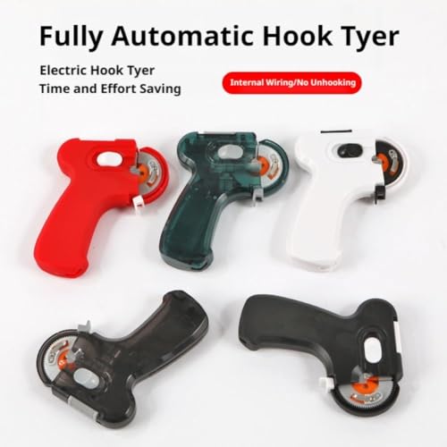 Automatic Fishing Knot Tying Tool, Electric Hook Tying Machine, Professional Fast Hook Line Tier with Internal Routing and Anti Detachment for Secure Knots - color: Red