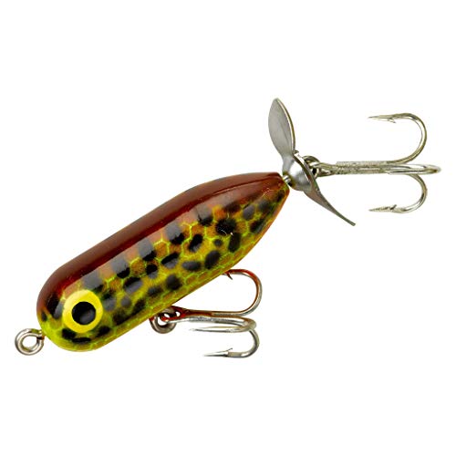 Heddon Torpedo Prop-Bait Topwater Fishing Lure with Spinner Action - color: Brown Crawdad, size: 1/8 oz (1 1/2 Inch)