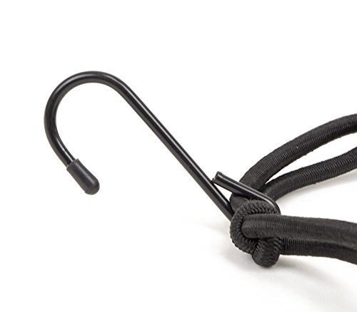 PowerTye 15in x 30in EXTREME Duty Cargo Net with 5mm Premium Elastic - 3in x 3in Mesh and Rubber-Tipped Super Strong Metal Hooks - Black