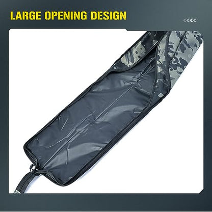 LEOFISHING Portable Folding Fishing Pole Bag 3.94ft/4.59ft/5.25ft Fishing Rod and Reel Protective Case Fishing Tackle Storage Bags Carry Organizer Outdoor for Fishing 3 Size - size: Small(120cm/3.94ft)