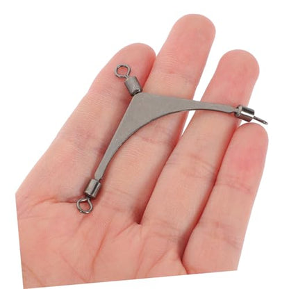 LIOOBO Sea Fishing Three-Prong Swivel Fishing Rigs Fishing Gear Bulk for Bass Cast Saltwater Tackle Connector - size: 4.00X2.50X0.20CM