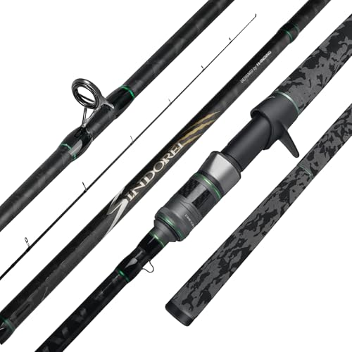 HANDING SINDOREI Heavy Fishing Rod, 2-Piece Heavy Casting & Spinning Rod | Big Game Rod Suitable for Swimbaits Jigs Catfish Musky Striper, Freshwater & Inshore Saltwater - size: 8'10''- Extra Extra Heavy - 40-80LB