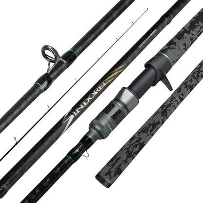 HANDING SINDOREI Heavy Fishing Rod, 2-Piece Heavy Casting & Spinning Rod | Big Game Rod Suitable for Swimbaits Jigs Catfish Musky Striper, Freshwater & Inshore Saltwater - size: 7'0''- Heavy - 20-40LB