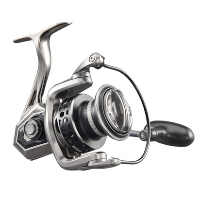 AG Spinning Reel, Freshwater and Saltwater Spinning Fishing Reels, 5+1BB, 22LBs Max Drag, 5.2 Gear Ratios, CNC Aluminum Spool & Handle - size: 3500