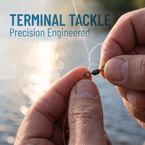 MOBOREST Fishing Swivels Snap Swivels Barrel Swivels with Snaps | coastlock snap, secure lock, 360° rotation, anti line twist, quick lure swap, 5 sizes, saltwater & freshwater fishing tackle