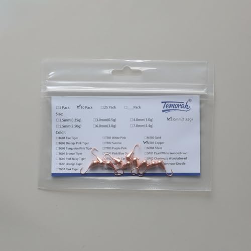 10 Pieces 3.0-6.0mm Teardrop Tungsten Ice Jig - color: MT03 Copper, size: TIJ02 3MM 10PCS