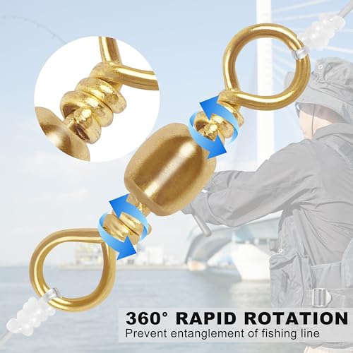 Fishing Barrel Swivels 50 100PCS Saltwater Freshwater Swivels Fish Tackle Accessories Fishing Line Connector High Strength Stainless Steel Solid Ring Rolling Fish Swivel - size: 8#, style: 50PCS