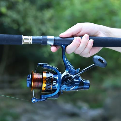 Sougayilang Spinning Reel, 22LB Max Drag Fishing Reel,CNC Aluminum Spool+Stainless Steel Shafts， Lightweight & Powerful for Saltwater or Freshwater Bass Trout - size: KSR-6000