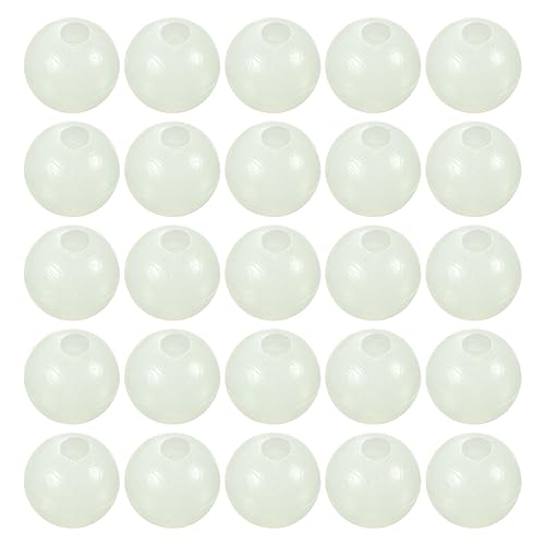 M METERXITY Glow Fishing Beads - Plastic Luminous Round Bait Egg Lure Rigs Apply to Outdoor Tackle Tool - color: White, size: 4mm