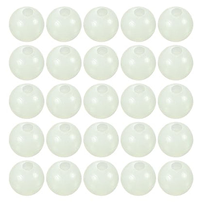 M METERXITY Glow Fishing Beads - Plastic Luminous Round Bait Egg Lure Rigs Apply to Outdoor Tackle Tool - color: White, size: 4mm