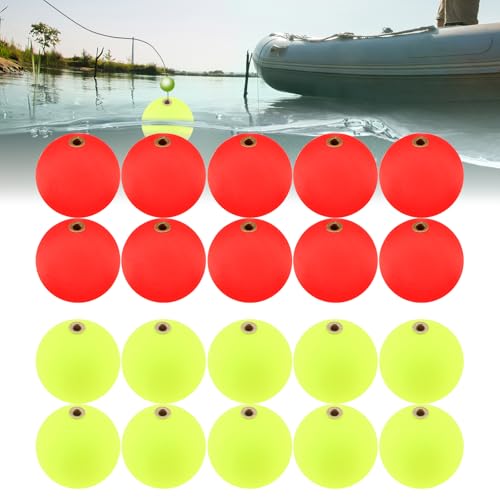 20pcs Fishing Bobber Foam Slip Bobbers, Slip Foam Floats Fishing Float, Buoy Floats Rig Stoppers for Crappie Trout Bass Panfish Walleyes
