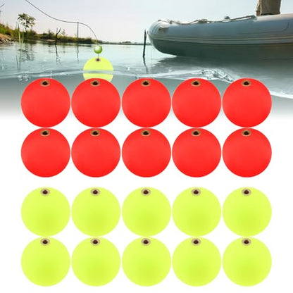 20pcs Fishing Bobber Foam Slip Bobbers, Slip Foam Floats Fishing Float, Buoy Floats Rig Stoppers for Crappie Trout Bass Panfish Walleyes