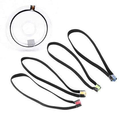 Fishing Line Keeper, Fishing Tippet Spool Ring, 4Pcs Elastic Fabric Fly Fishing Tippet Rings Wire Loop Leader Fishing Accessories