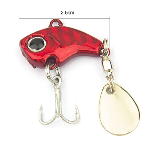 Fishing Lures VIB Tail Spinners Bait Metal Sinking Lures Fishing Jigs Blade Baits Bass Crankbait Fishing Spinner Blade for Bass Fishing Lure Kit with Tackle Box