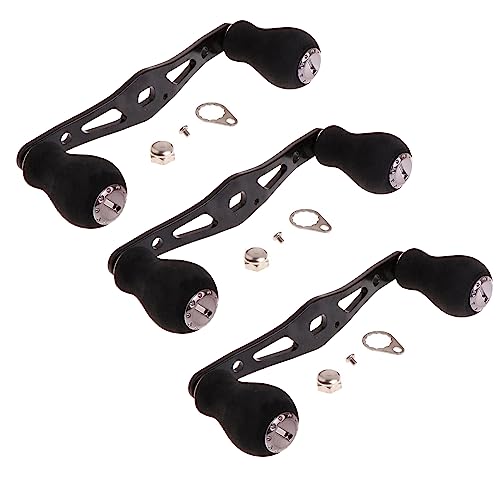 3PCS Black EVA Power Fishing Reel Handle Grip Fit For Abu Garcia Daiwa Baitcasting USA