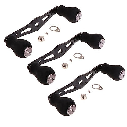 3PCS Black EVA Power Fishing Reel Handle Grip Fit For Abu Garcia Daiwa Baitcasting USA
