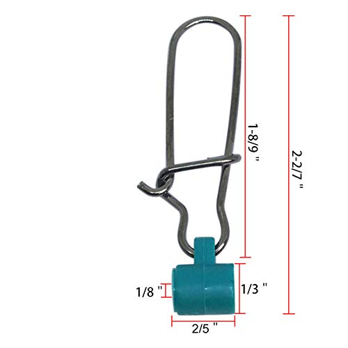 25/50/100 PCS Fishing Line Sinker Slides Duo Lock Snaps High Strength Stainless Steel Sinker Slider Swivel Snap Kit Fishing Tackle - color: Green, size: 25 Pieces