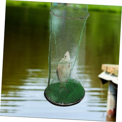 VANZACK Fishing Cage Basket Collapsible Nylon Fish Baskets, Fishing Net Shrimp Net Fish Keeping Net for Minnows,Crab,Shrimp,Crawfish