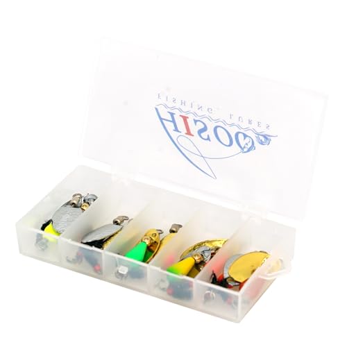 Trout Spinners - Fly Trout Fishing Lures for Bass Salmon Pike, Smallmouth Bass Lures with Brass Spinner for Lake River Fishing - color: Style E-0.1oz/10PCS