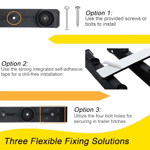GearTrust Fishing Rod Holders, 4 Rod Holder for Boat Golf Cart & Garage | 4 rod holder for boat. Adjustable tube fishing pole holders for boats, golf cart, cooler, kayak, jetski & john boat. - color: Carbon Black
