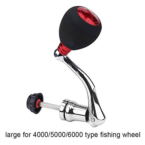 Fishing Reel Handle Rocker Arm Grip for Spinning Fishing Reel Baitcasting Handle Replacements for Abu Series 2000/3000/ 4000/5000/ 6000 (Red- Large for 4000 & 5000 & 6000)