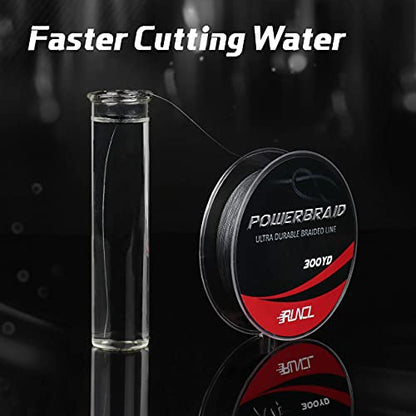 RUNCL PowerBraid Fishing Line 4/8/9 Strands, Braided Fishing Line 300/500/1000Yds - Seamless Weaving Tech, Enhanced Coating Tech, Zero Stretch, High Sensitivity, Smaller Diameter - Braid Line 15-115LB - color: Gray, size: 18LB-300yds(8 Strands)