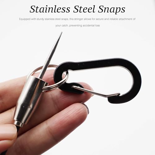 Fish Stringer with Snaps, Stainless Steel Fishing Lock Snap for Freshwater and Saltwater Anglers, Kayak Boat Fishing, Outdoor Enthusiasts - size: 2M