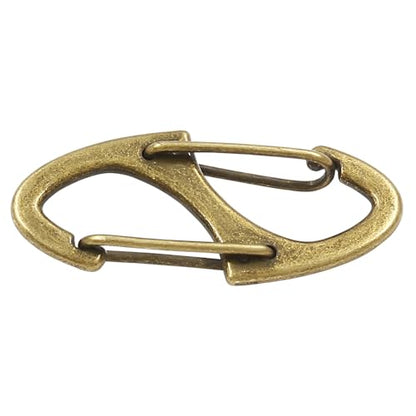 20 Pieces S Spring Snap Hook, Keychain Hook Metal Carabiner Clip, Double Snap Hook for Camping Fishing Hiking Outdoor Sports - style: 1.6"-Brass