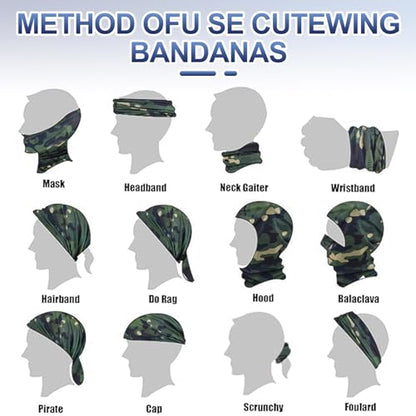 SATINIOR Summer Camo Neck Gaiter UV Protection Cooling Face Mask Sun Hood Bandanas for Men Women Sunscreen Breathable Bandana - style: Classic Camo