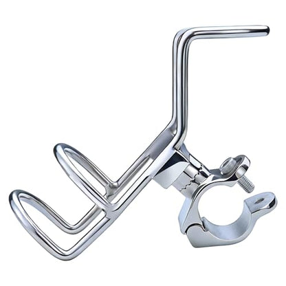 YANYUCB Fishing Rod Holders,316 Stainless Steel Adjustable Boat Rod Holders, 360°Rotatable Rail Mount Rod Holder,Fits 1",1-1/4" Rail,Heavy-Duty Rod Holder for Fishing Boats, Yachts(2-Pack)