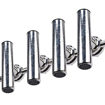 NovelBee 4pcs Boat Fishing Rod Holder Stainless Clamp on Fishing Rod Pole Holder for Rails 1-1/4" to 2"