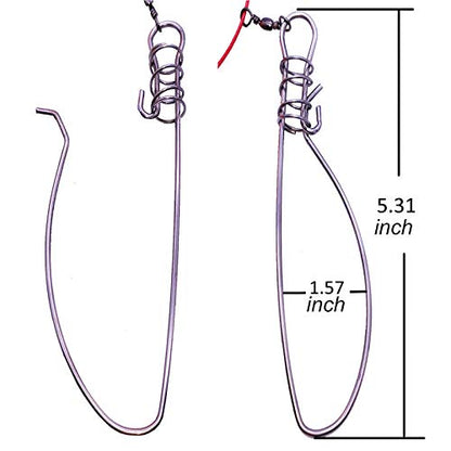 Fish Stringer, Fishing Stringer Clip Live Fish Lock, with High Strength Snaps/Buckles, Big Fish Wire Rope Cable Fishing Holder Kit with Float and Plastic Handle - style: 8M-10 buckles