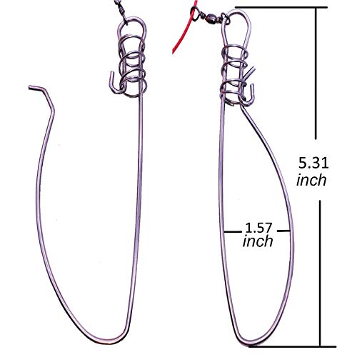 Fish Stringer, Fishing Stringer Clip Live Fish Lock, with High Strength Snaps/Buckles, Big Fish Wire Rope Cable Fishing Holder Kit with Float and Plastic Handle - style: 5M-10 buckles