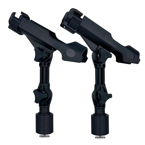 2 Pack Fishing Rod Holder with Track Mount Universal T-Shaped Screw Mounted on Rail for Kayak, Canoe, Fishing Boat - color: 2Pack Extender Rod Holder