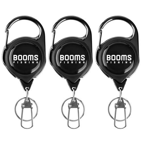 Booms Fishing RG1 Fly Fishing Zinger Retractor 3 pcs - color: Black