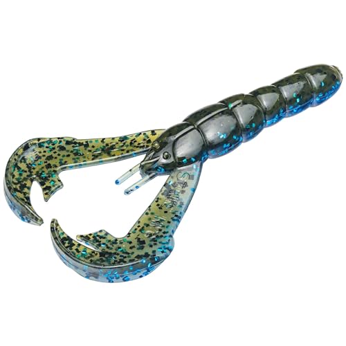 Strike King Rattlin' Rage Craw Soft Bait Fishing Lure, 4", Glass Rattle Chamber - color: Okeechobee Craw, size: 4"