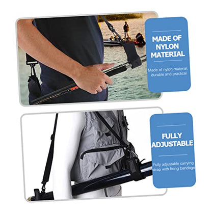 Adjustable Fishing Rod Holder Strap Lightweight Carrying Belt for of Fishing Poles Convenient Rod Fixing Band for All Anglers