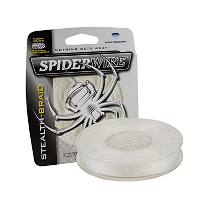 SpiderWire Stealth® Translucent Braided Fishing Line, 8lb | 3.6kg, 125yd | 114m Fishing Line, Suitable for Saltwater and Freshwater Environments
