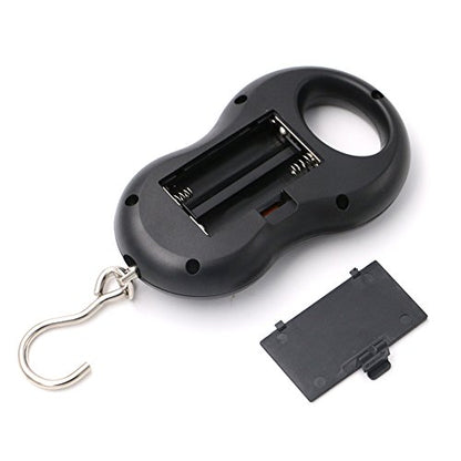 Pocket Portable 50kg/10g LCD Digital Scale Electronic Hand Held Hook Belt Luggage Hanging Scale Backlight Balance Weigting Random Color - color: orange