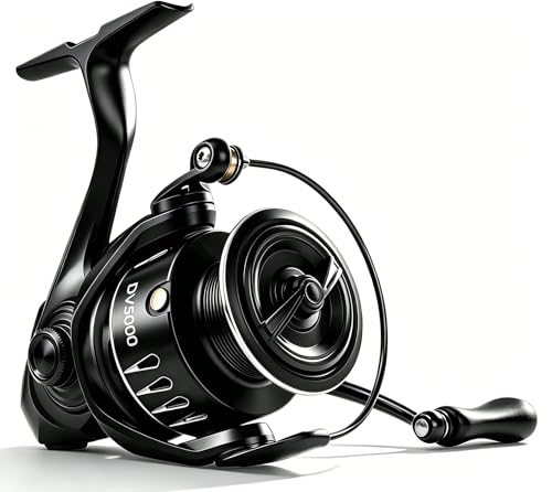 Jenseits Lightweight Spinning Fishing Reel, Sealed Carbon Fiber Up to 20 LB Max Drag, 5+1/6+1BB for Freshwater, 5.2:1 Gear Ratio,CNC Aluminum Spool,1000 Perfect for Ice Fishing, 2000-5000 Series - size: 5000