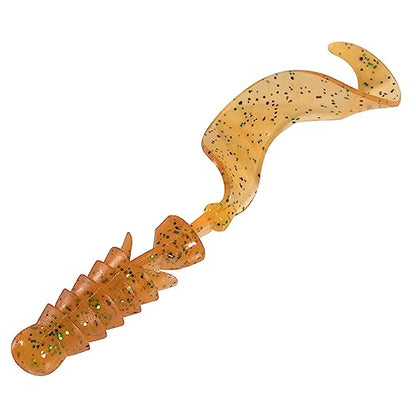 Dr.Fish 10 Pack Grub Fishing Lures 4" Soft Plastic Baits Worm Grub Bass Fishing Lures Swimbait Walleye Saltwater Freshwater - color: Pumpkin