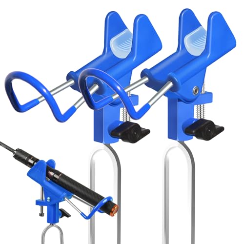 2PCS Fishing Rod Holders, Fishing Pole Holders for Ground 360 Adjustable Stable, Durable, Universal Fit All Fishing Rods, Portable, Suitable for Shore Beach Bank Fishes Ground for Men