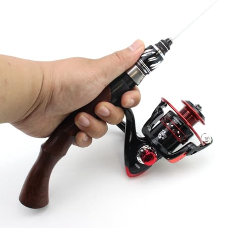 62cm Ultra-Light Ultra-Short Spinning Ice Fishing Rod Reel Set Carbon Fiber Travel Pole Tackle Type 7
