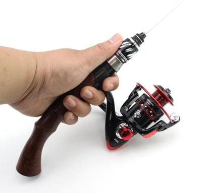 62cm Ultra-Light Ultra-Short Spinning Ice Fishing Rod Reel Set Carbon Fiber Travel Pole Tackle Type 7
