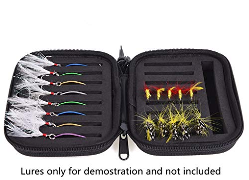 Toasis Fishing Lure Storage Wrap Bag Spinner Baits Wallet Case Black Color