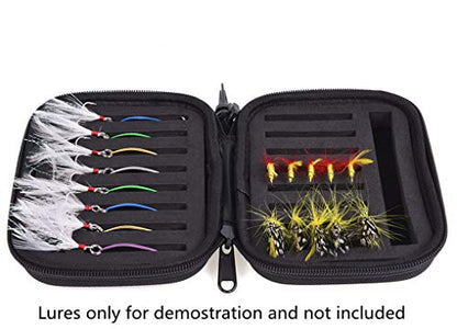 Toasis Fishing Lure Storage Wrap Bag Spinner Baits Wallet Case Black Color