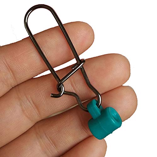 25/50/100 PCS Fishing Line Sinker Slides Duo Lock Snaps High Strength Stainless Steel Sinker Slider Swivel Snap Kit Fishing Tackle - color: Green, size: 25 Pieces