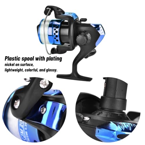 OUKENS Fishing Reel, 3 Colors Freshwater Plastic Plating Lightweight Spinning Fishing Reel Tackle Accessory - color: Blue